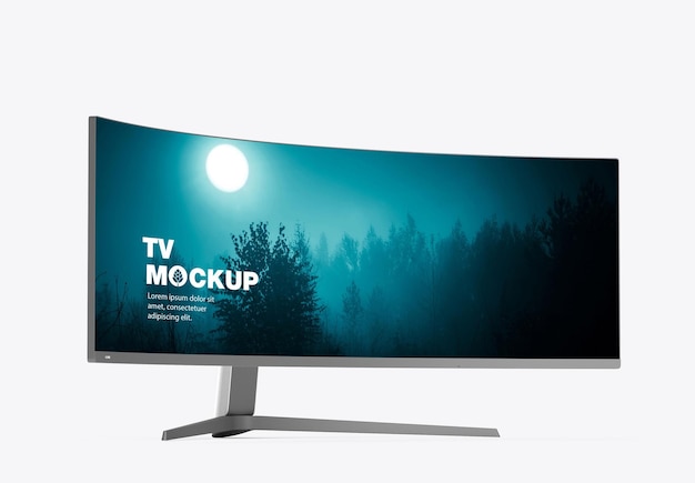 Mockup TV curvo