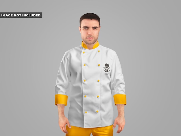 Mockup del uniforme de cocina del chef