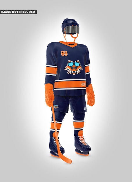 Mockup uniforme da hockey - Mezza vista laterale