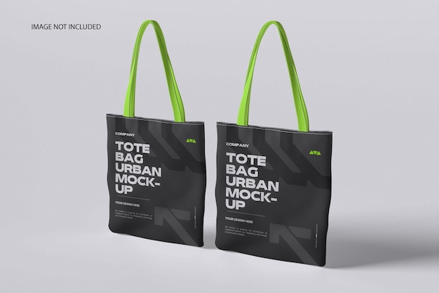 Mockup urbano de la bolsa de Tote