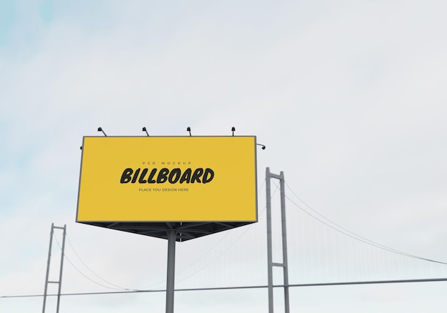 Mockup de valla publicitaria rectangular Psd