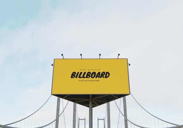Mockup de valla publicitaria rectangular Psd