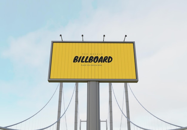 Mockup de valla publicitaria rectangular Psd