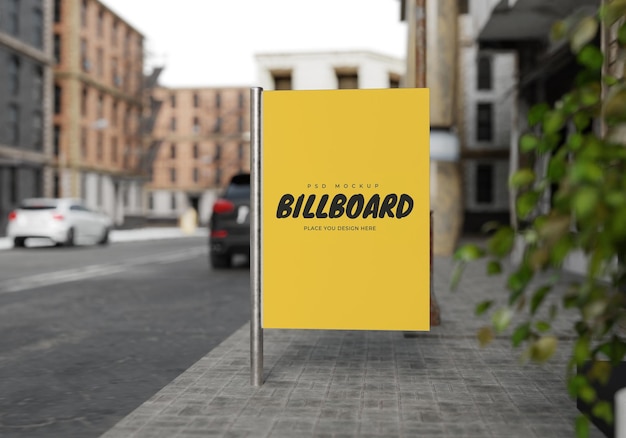 Mockup de valla publicitaria rectangular Psd