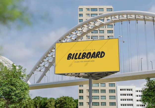 Mockup de valla publicitaria rectangular Psd