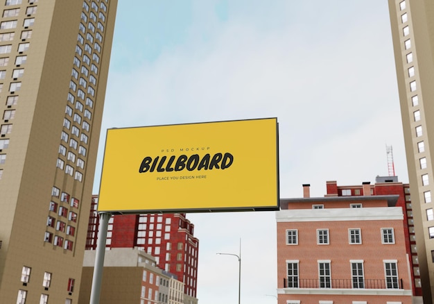 Mockup de valla publicitaria rectangular Psd