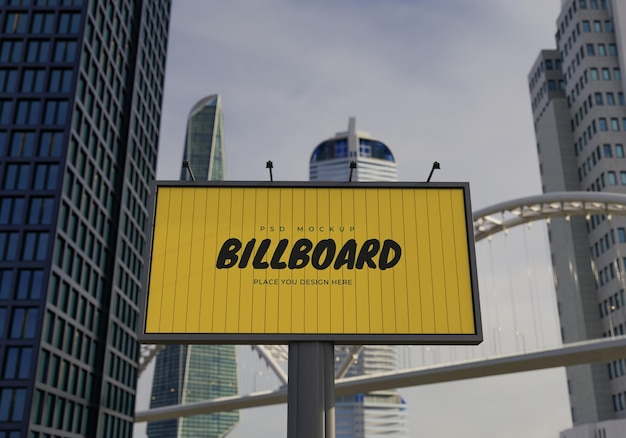 Mockup de valla publicitaria rectangular Psd