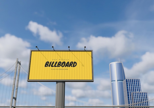 Mockup de valla publicitaria rectangular Psd