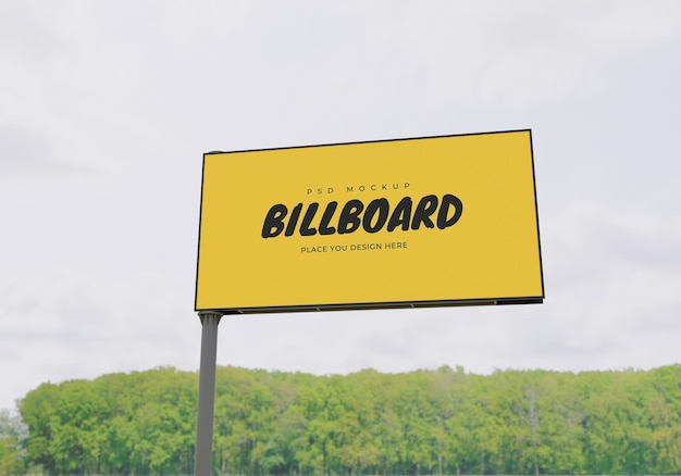 Mockup de valla publicitaria rectangular Psd