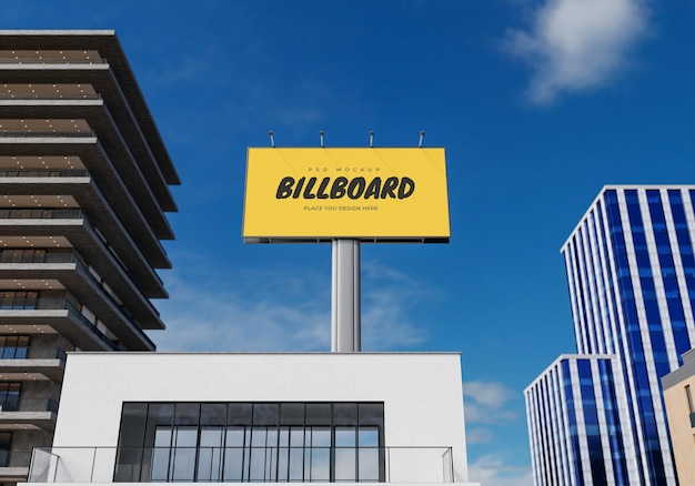 Mockup de valla publicitaria rectangular Psd