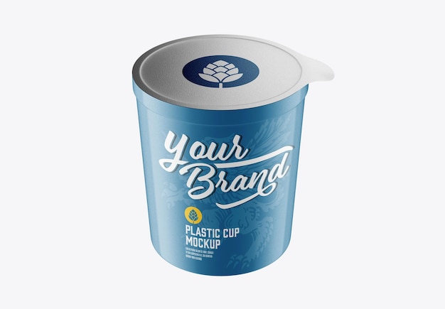 Mockup de vaso de yogur