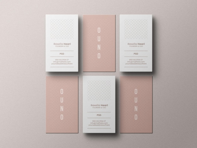 Mockup verticale biglietto da visita