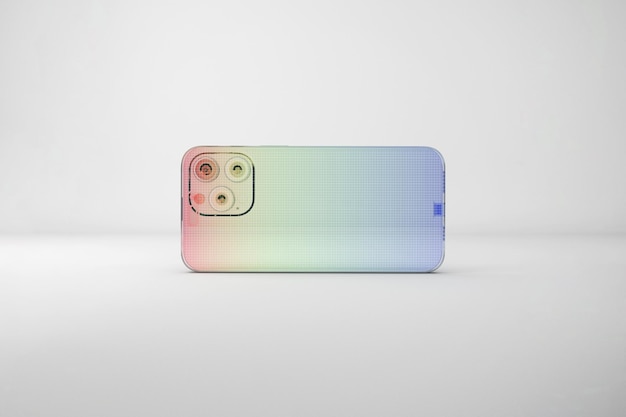 Mockup de vidrio gradiente horizontal para el teléfono 16 Pro Max