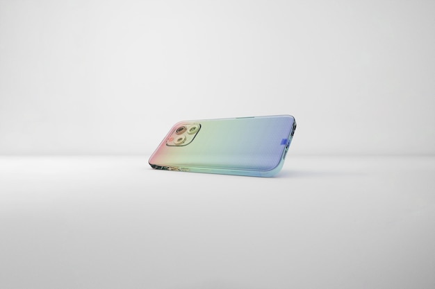 Mockup de vidrio gradiente horizontal para el teléfono 16 Pro Max