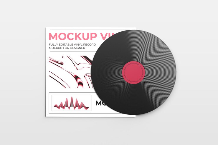 PSD mockup de vinilo