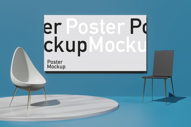 Mockup de visualización de cuadros de renderización 3D para el creador de escenas