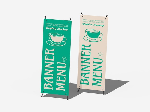 Mockup de visualización del menú de banners