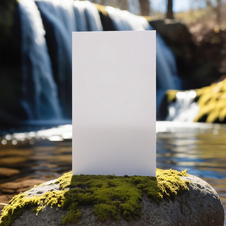 Mockup de volante A5 con un diseño minimalista limpio