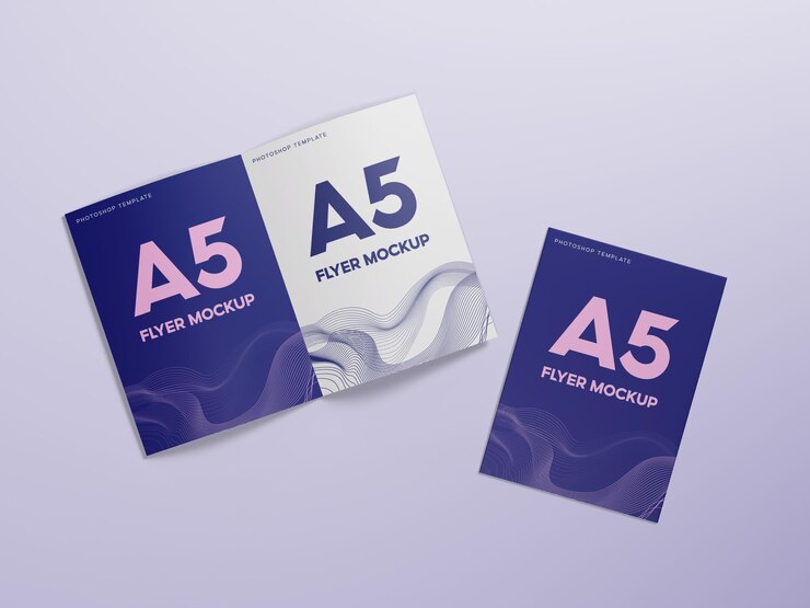 PSD mockup del volante a5