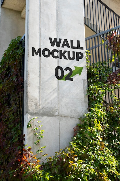 Mockup von Betonblöcken mit Textur der Wand