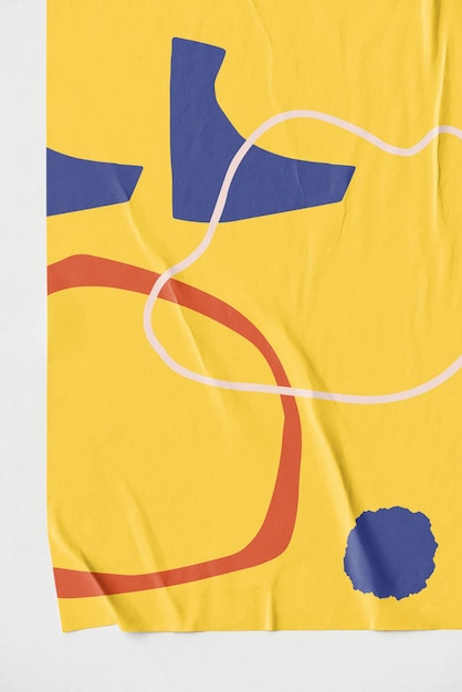 Mockup von gekrümmten Papierplakaten mit bearbeitbarem Design psd