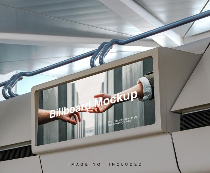 Mockup von Plakaten am Flughafen