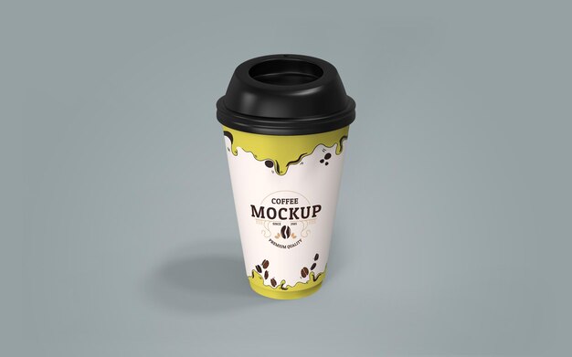 Mockup von psd-kaffeebecher aus papier