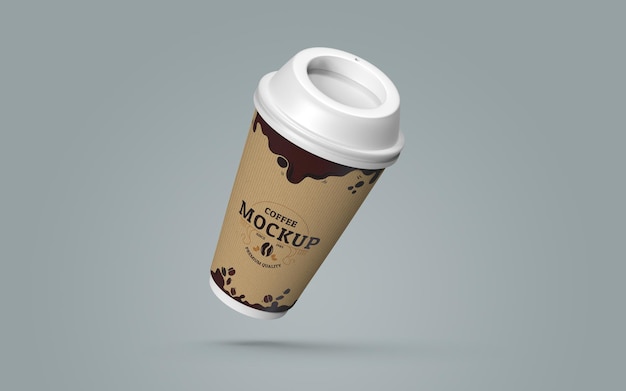 PSD mockup von psd-kaffeebecher aus papier