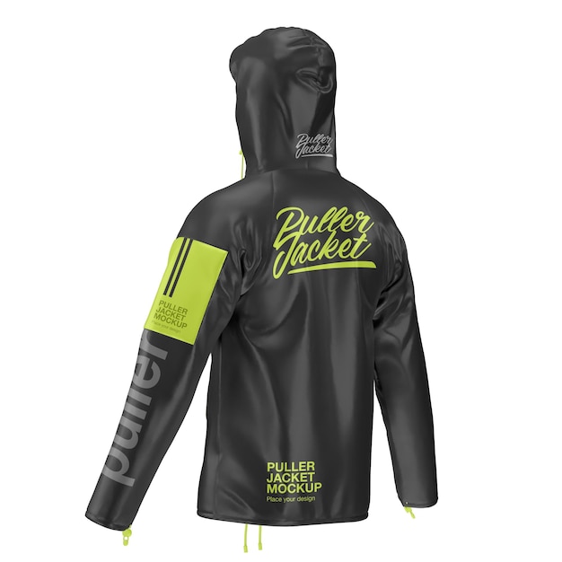 PSD mockup von pullover-hoodie-jacke, rücksicht