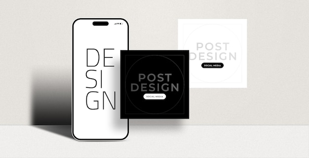 PSD mockup von social-media-posts