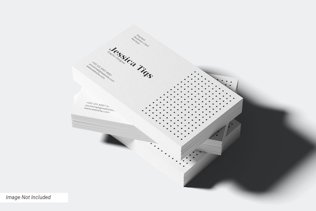 Mockup von Stacked Landscape-Visitenkarten