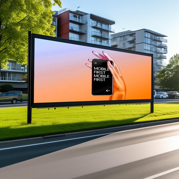 Mockup von straßenplakaten im freien