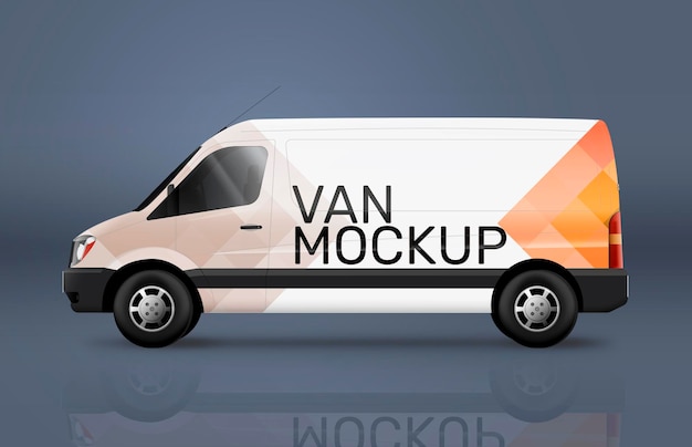 Mockup von Vinyl auf einem Transportwagen