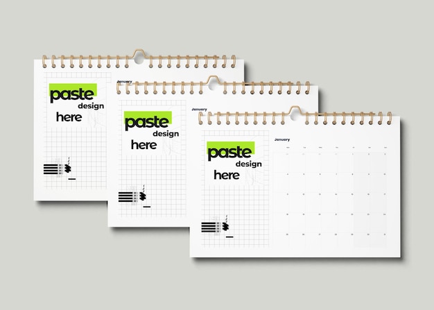 Mockup-Wandkalender