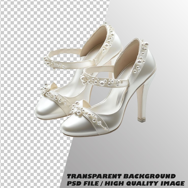 PSD mockup de zapatos blancos aislados en un archivo psd de fondo transparente