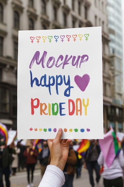 PSD mockup zur ehrung von lgbtqia+