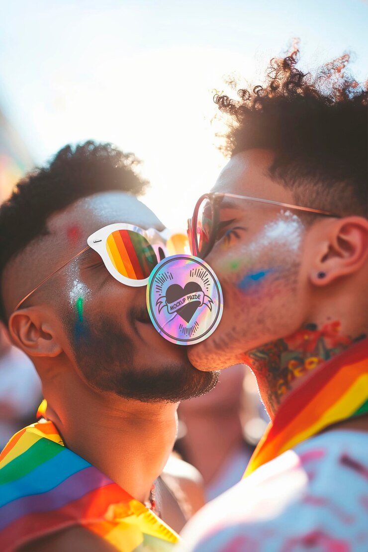 PSD mockup zur feier des pride-tages