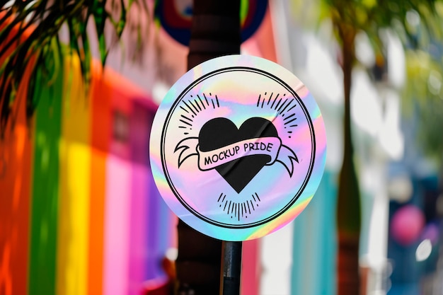 PSD mockup zur feier des pride-tages