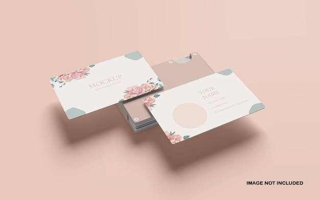 Mockups de cartões e titulares de cartões de Bussines