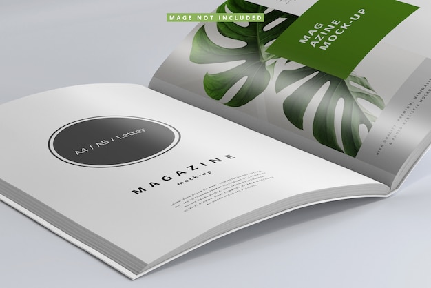 Mockups de páginas internas de revistas