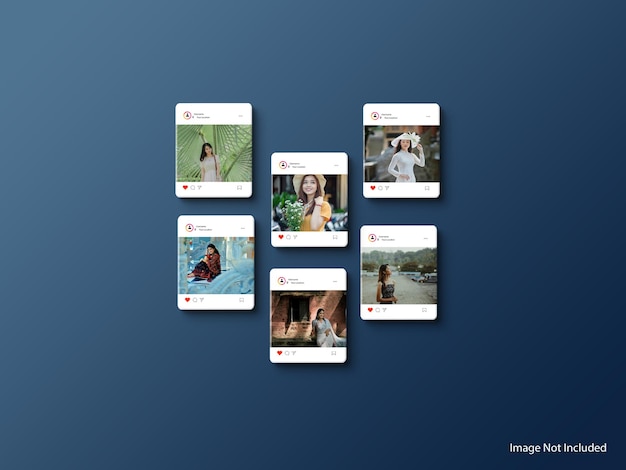 Mockups de postagens do Instagram