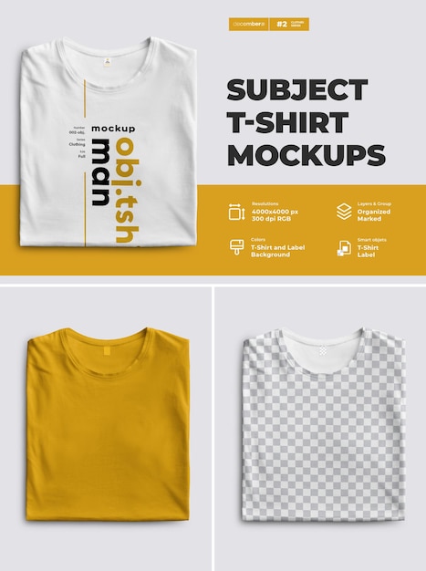 PSD mockups front t-shirts.