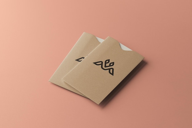 Mockups de fundas para tarjetas de presentación