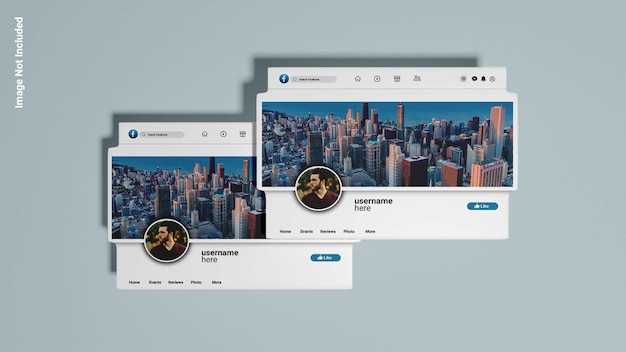 Mockups de las páginas de portada de PSD en Facebook