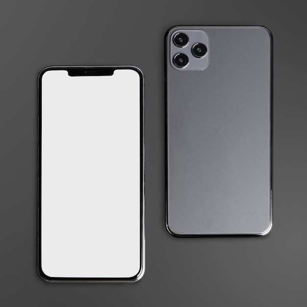 Mockups de pantallas de teléfonos móviles exhibición de productos psd