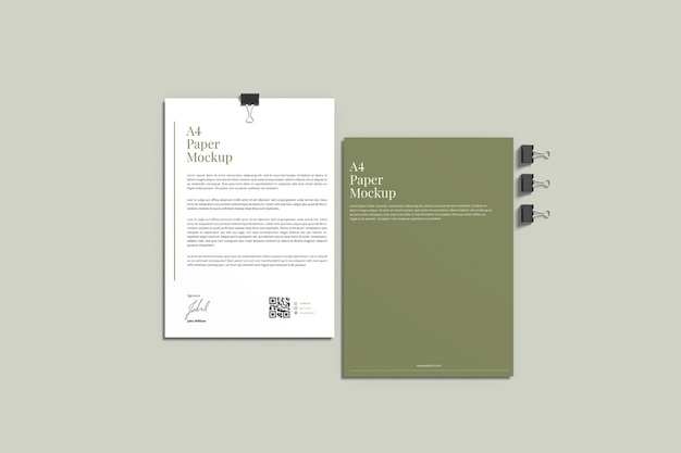 Mockups de papel a4