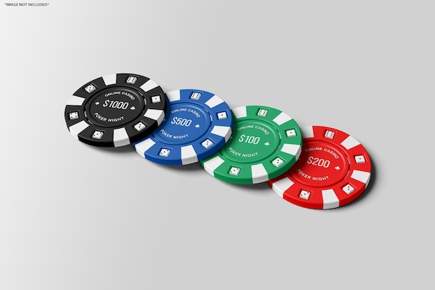 Mockups von Casino-Chips