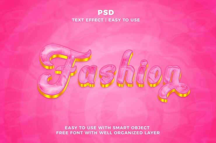 PSD moda 3d editable photoshop estilo de efecto de texto psd con fondo