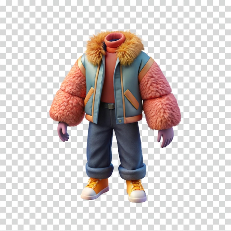 PSD moda de inverno sem cabeça