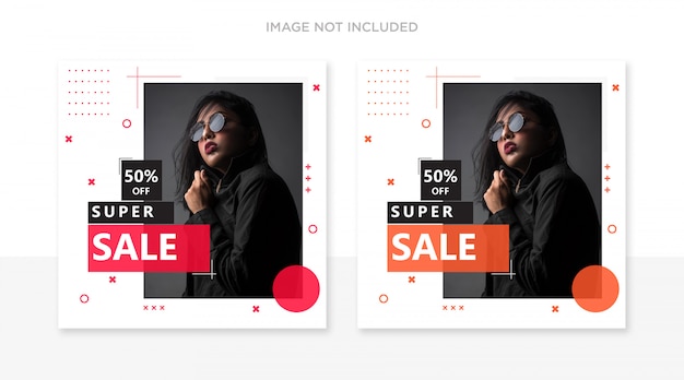 Moda Instagram post template set